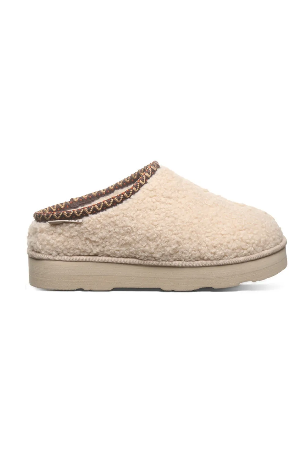 Bearpaw Snuggle Martis Platform Slipper Clogs for Women in Oat | 3190W-125 OAT