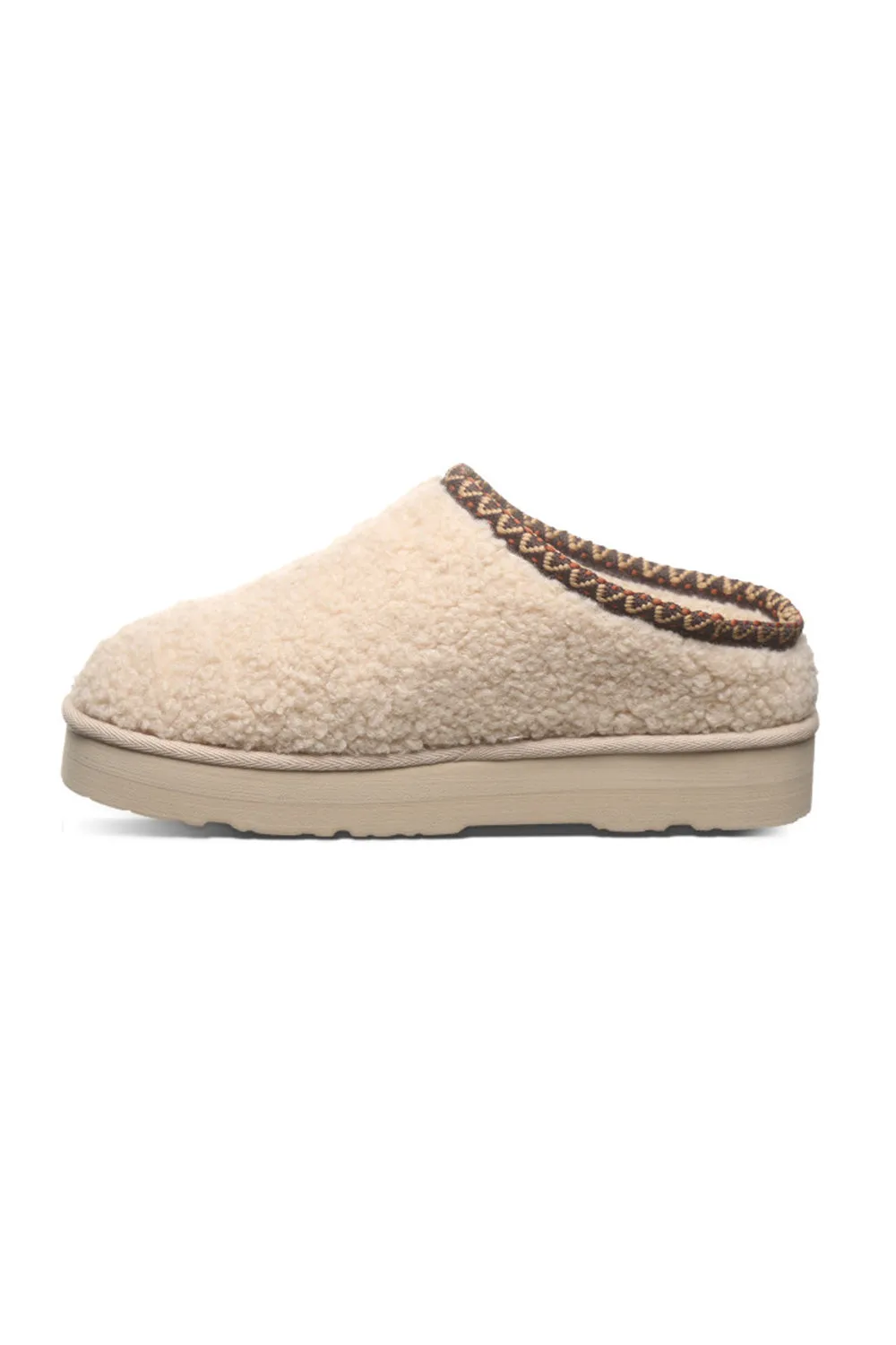 Bearpaw Snuggle Martis Platform Slipper Clogs for Women in Oat | 3190W-125 OAT