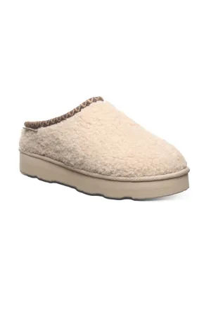 Bearpaw Snuggle Martis Platform Slipper Clogs for Women in Oat | 3190W-125 OAT