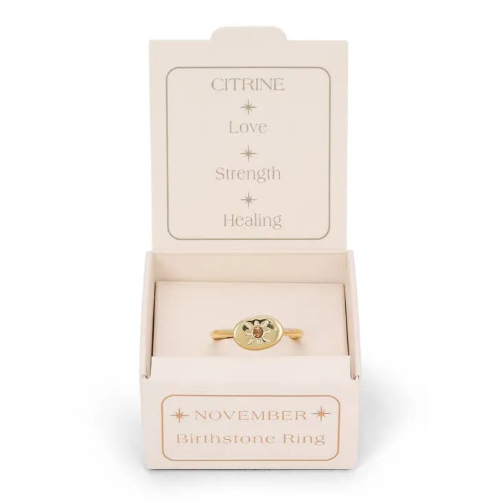 Birthstone Signet Ring
