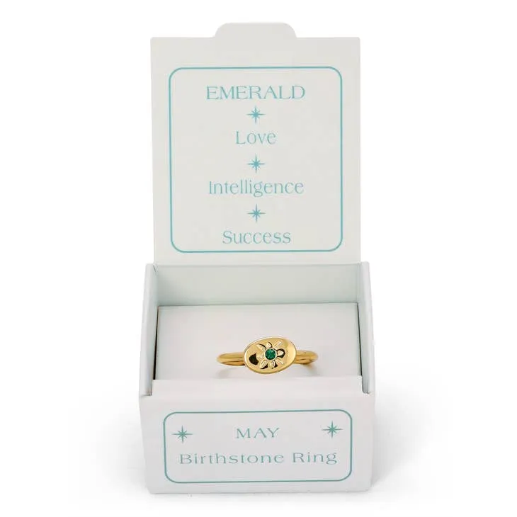 Birthstone Signet Ring