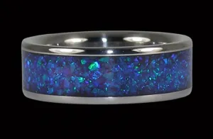 Black Lab Opal Titanium Ring