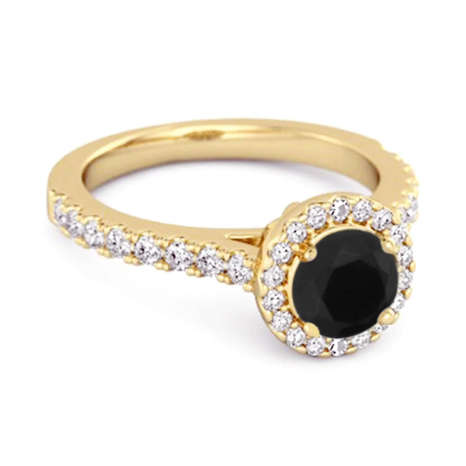Black Spinel Birthstone 925 Sterling Silver Solitaire Accents Ring