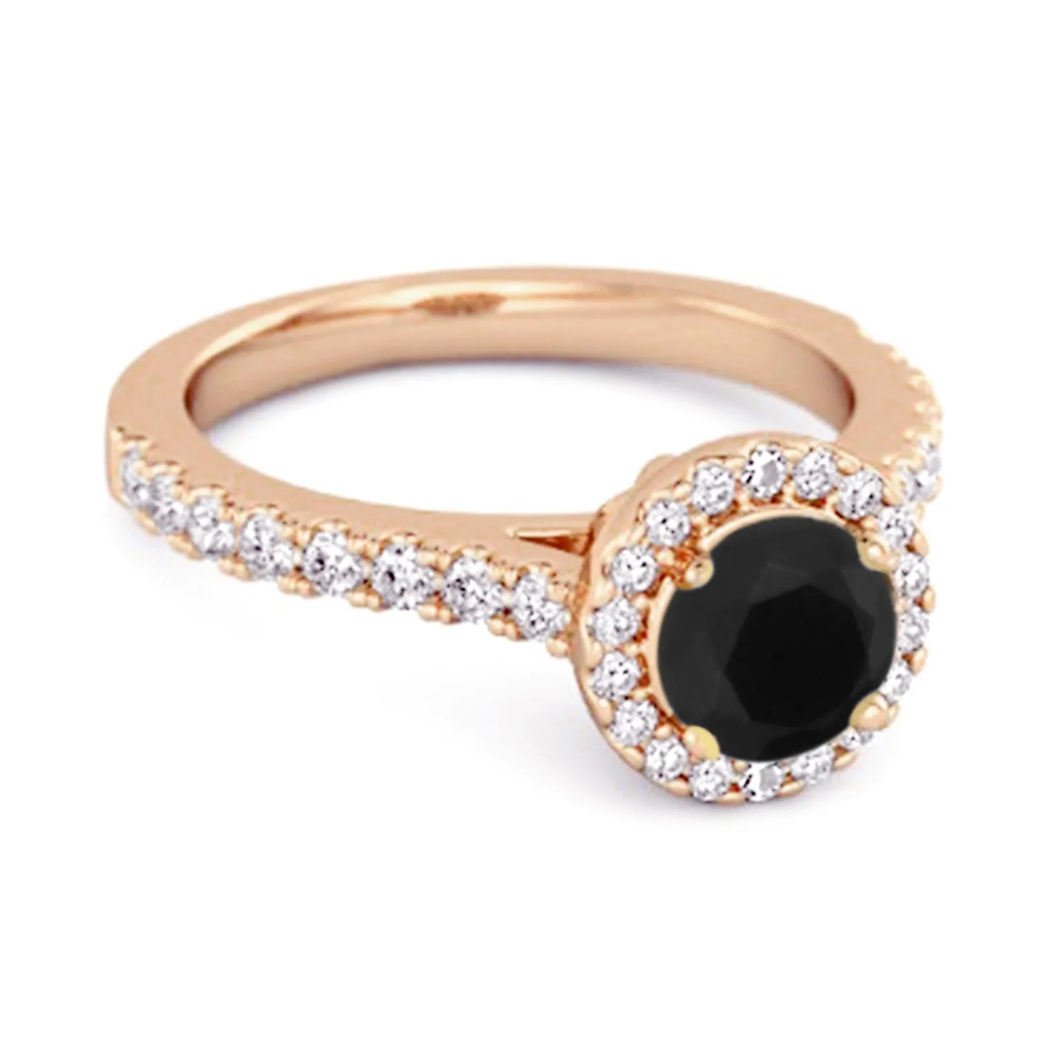 Black Spinel Birthstone 925 Sterling Silver Solitaire Accents Ring
