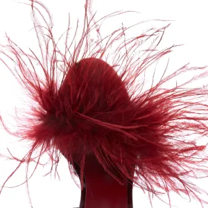 Blake Burgundy Feather Heeled Sandal