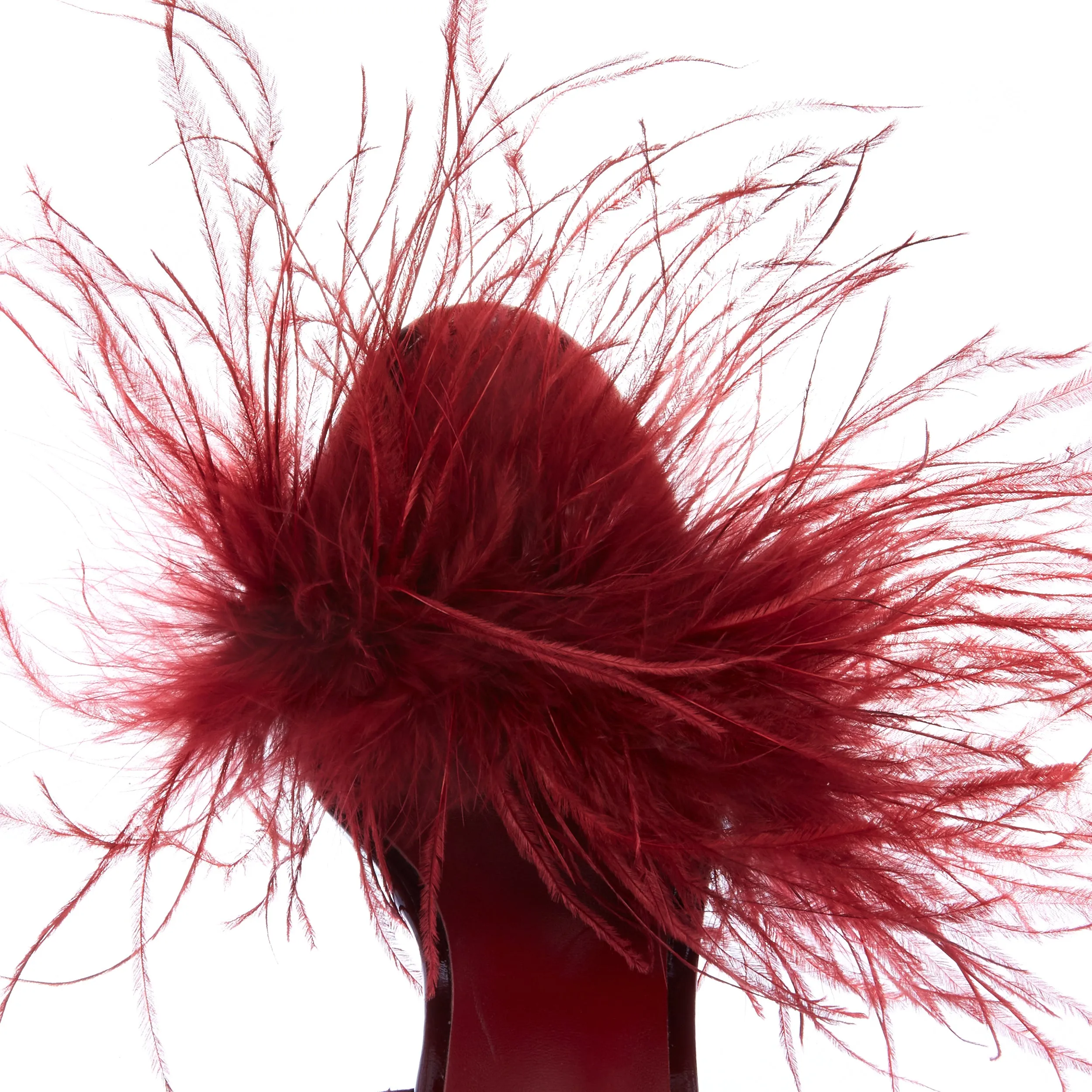 Blake Burgundy Feather Heeled Sandal