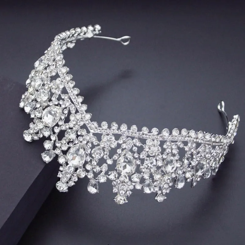 Blue Royal Crown Jewelry Set for Women Wedding Jewelry