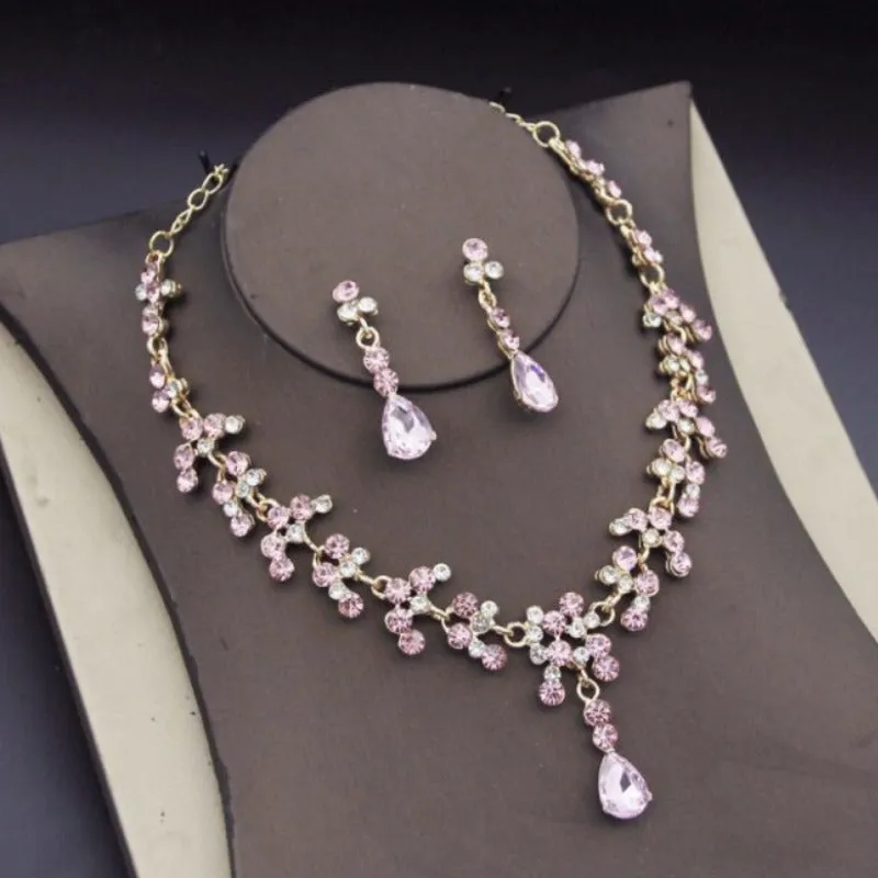 Blue Royal Crown Jewelry Set for Women Wedding Jewelry