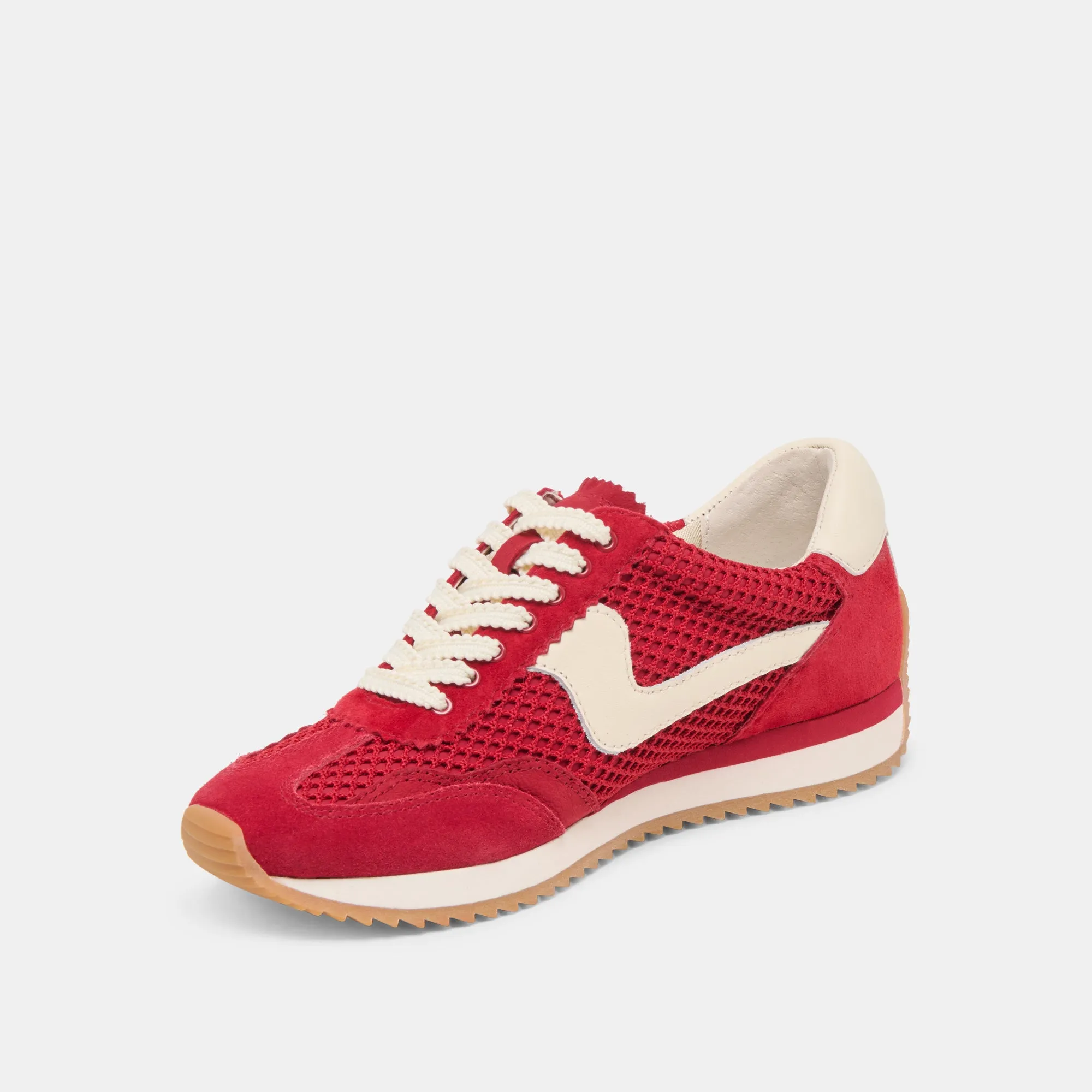 B.NTCD MESH SNEAKERS CRIMSON WOVEN MESH