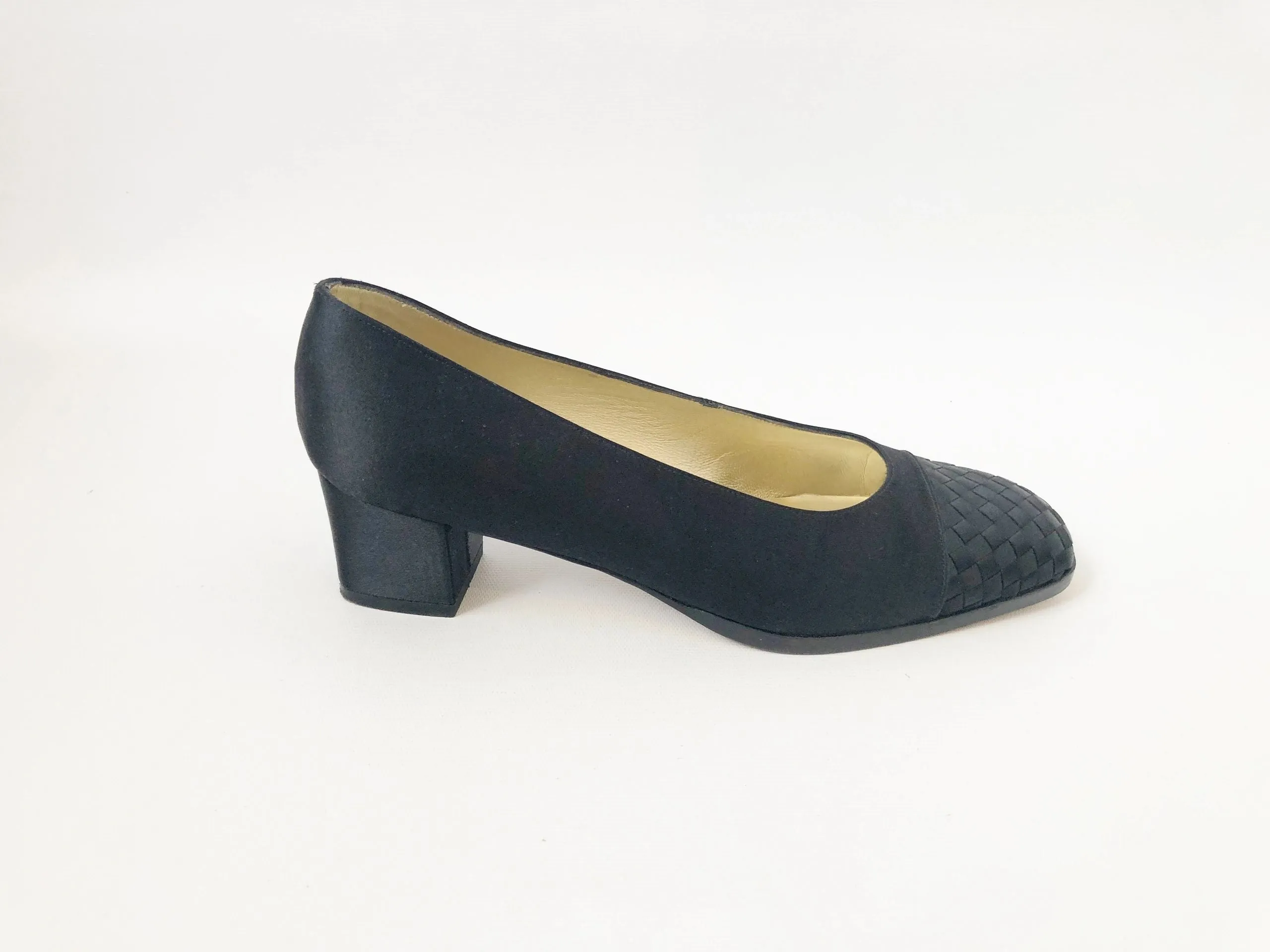 Bottega Veneta Satin Intrecciato Pump Size 8.5