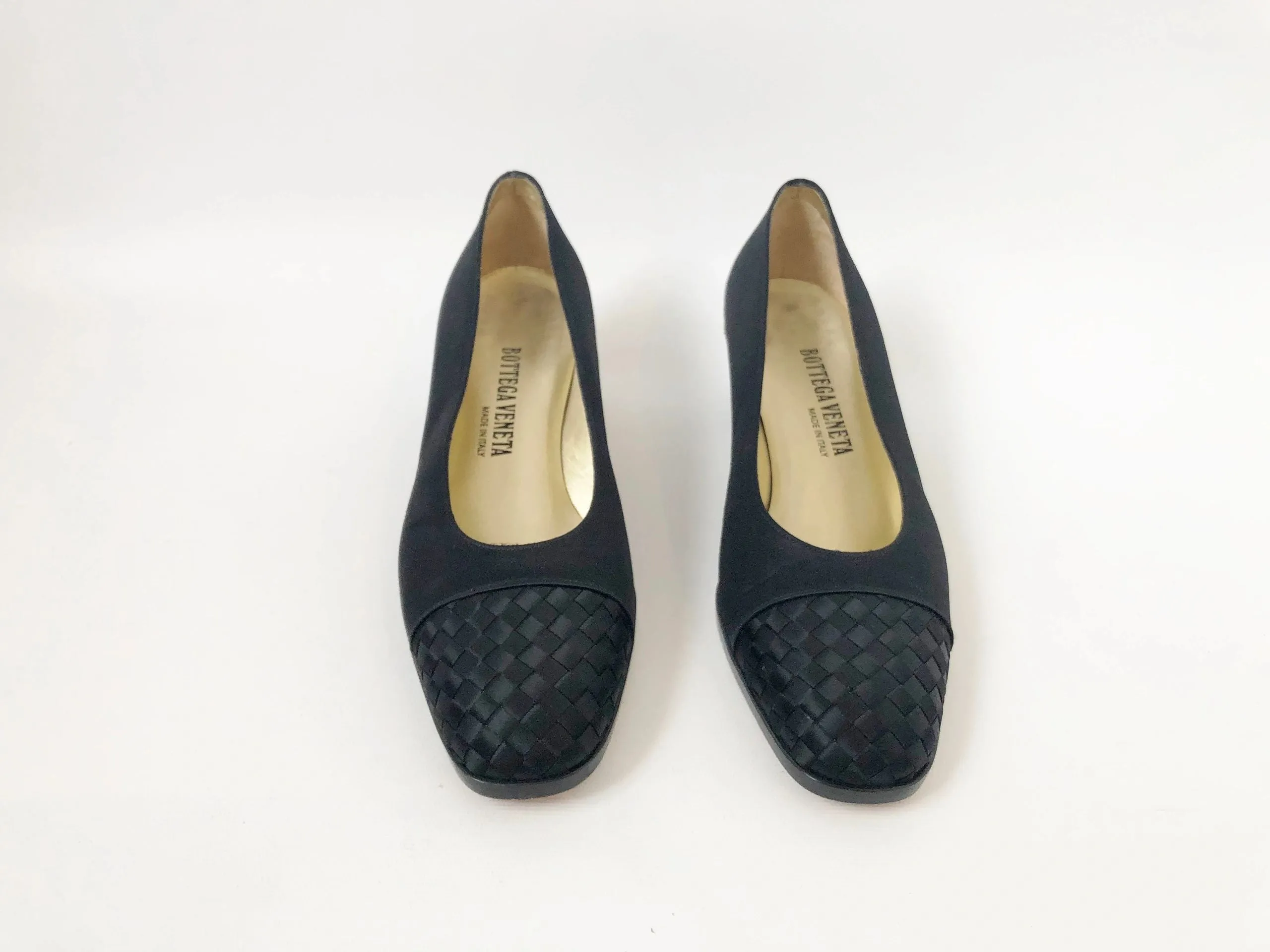 Bottega Veneta Satin Intrecciato Pump Size 8.5