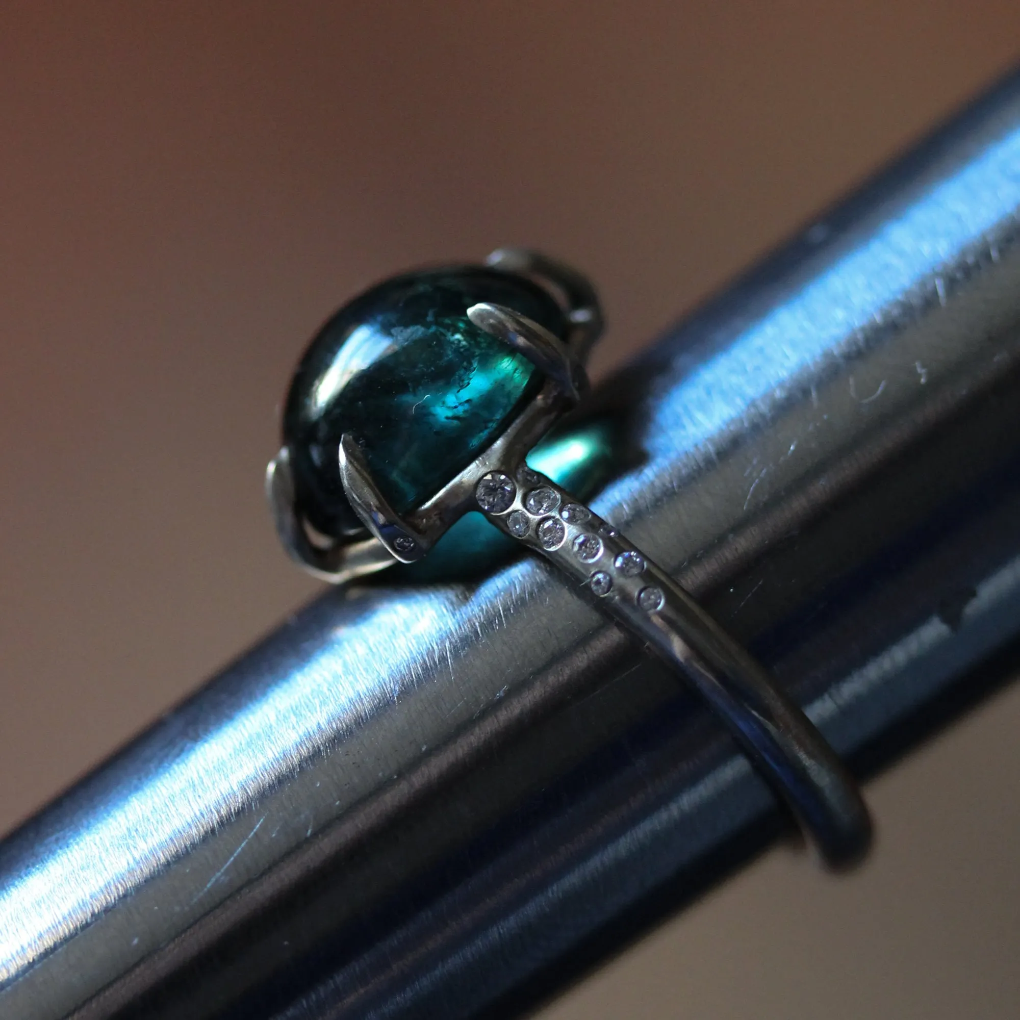 Boudica With Green Blue Tourmaline RIng