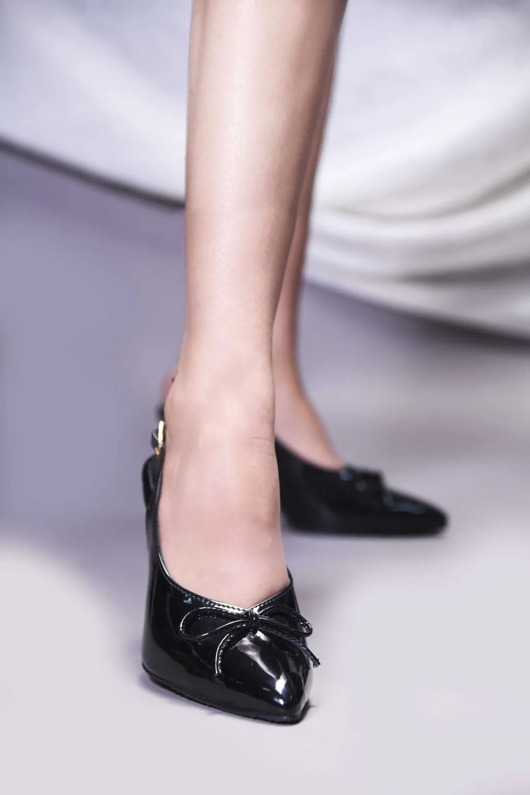 Bow Slingback Stiletto Heels