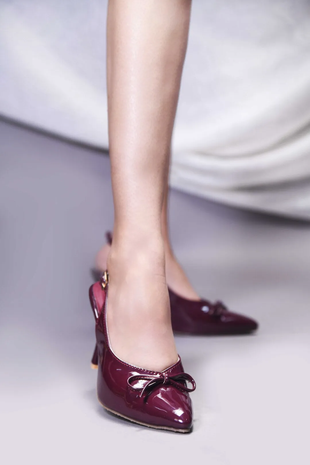 Bow Slingback Stiletto Heels