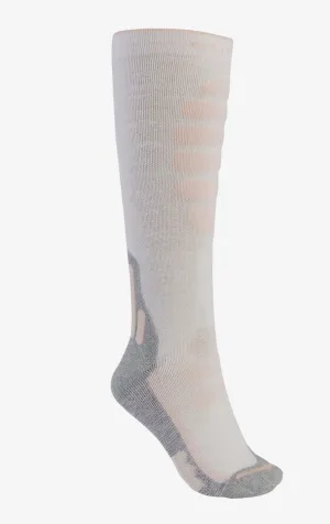 BURTON W PERFORMANCE   LIGHTWEIGHT COMPRESSION SOCK STOUT WHITE