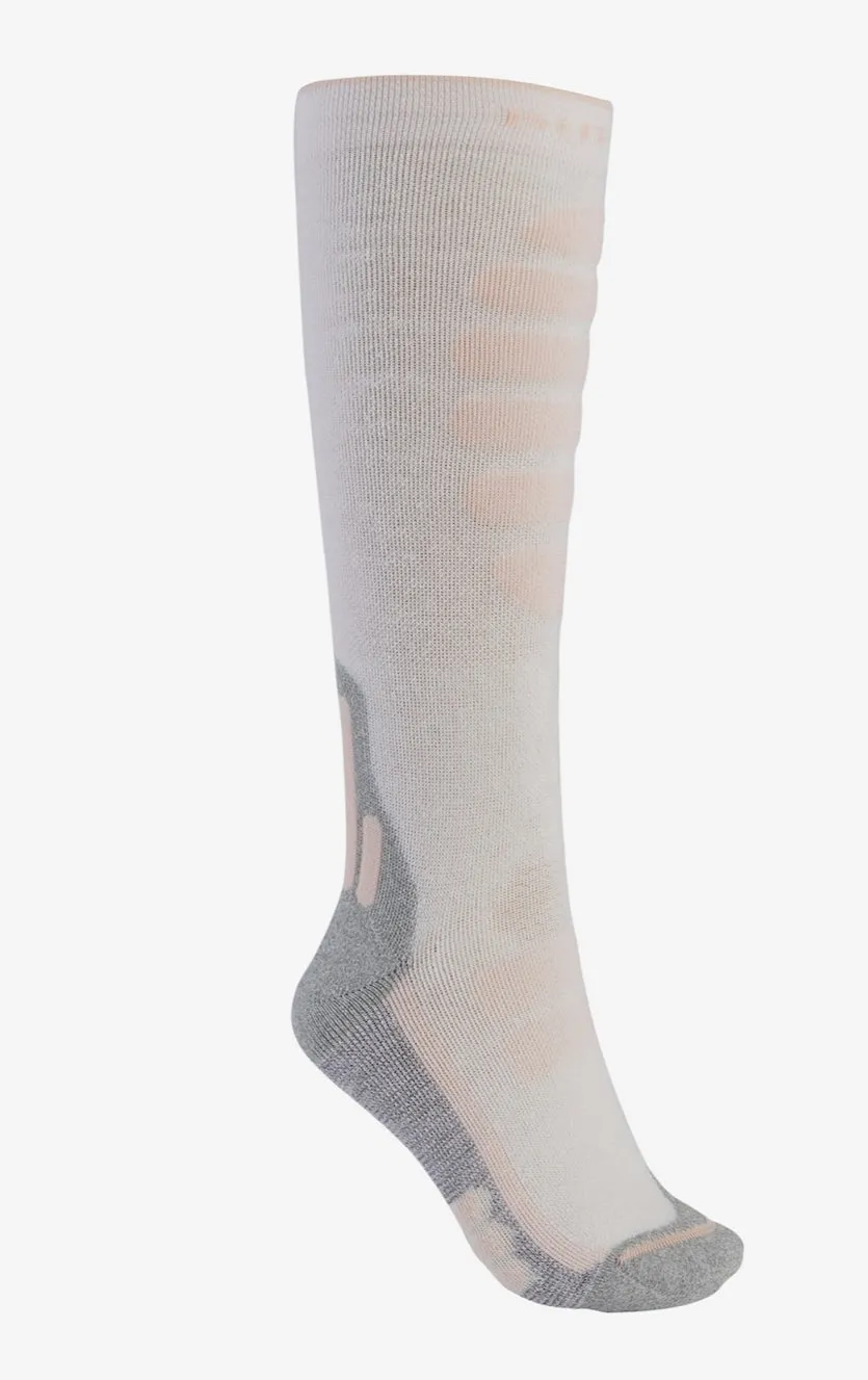BURTON W PERFORMANCE   LIGHTWEIGHT COMPRESSION SOCK STOUT WHITE