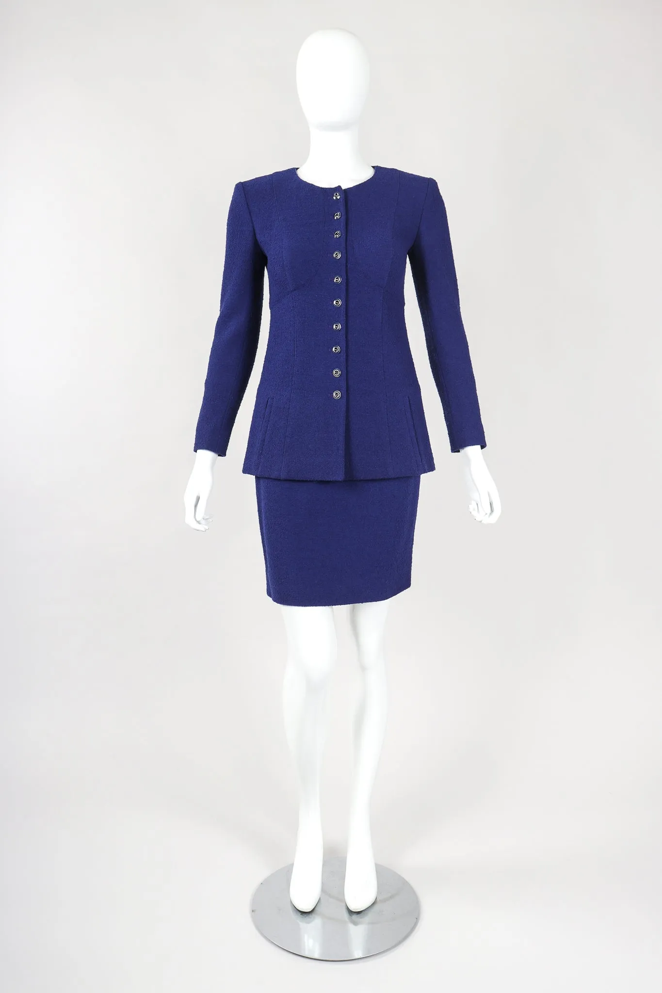 Bustier Bouclé Jacket & Skirt Suit