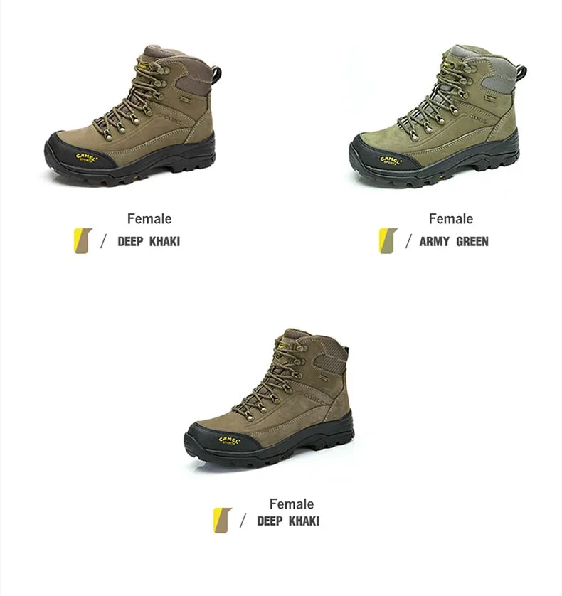 CAMEL Hommes Femmes High Top Chaussures de Randonnée 2019 Durable Imperméable Antidérapant En Plein Air Escalade Trekking Chaussures Militaire Tactique Bottes