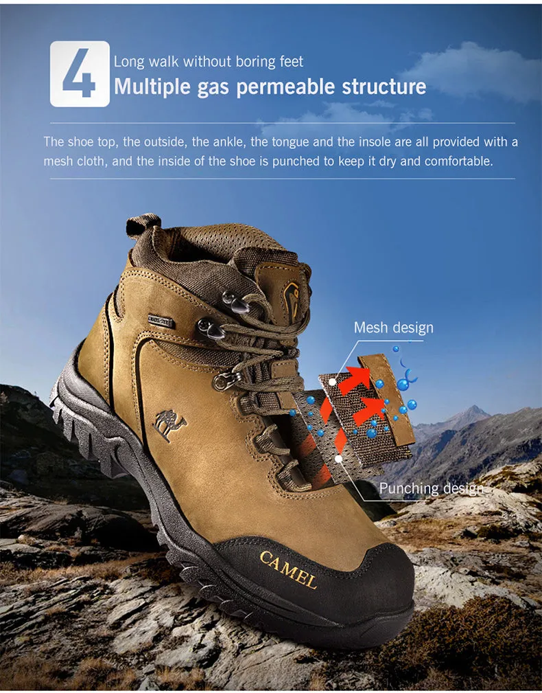 CAMEL Hommes Femmes High Top Chaussures de Randonnée 2019 Durable Imperméable Antidérapant En Plein Air Escalade Trekking Chaussures Militaire Tactique Bottes