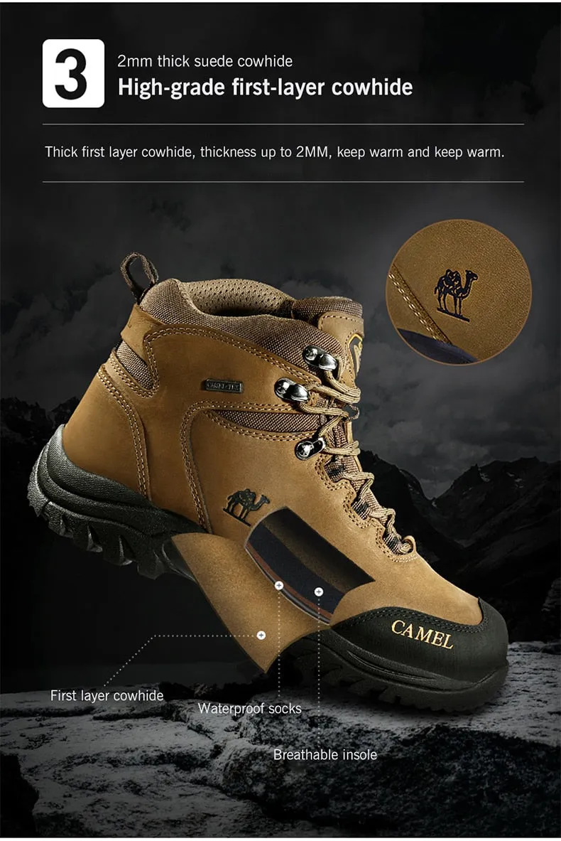 CAMEL Hommes Femmes High Top Chaussures de Randonnée 2019 Durable Imperméable Antidérapant En Plein Air Escalade Trekking Chaussures Militaire Tactique Bottes