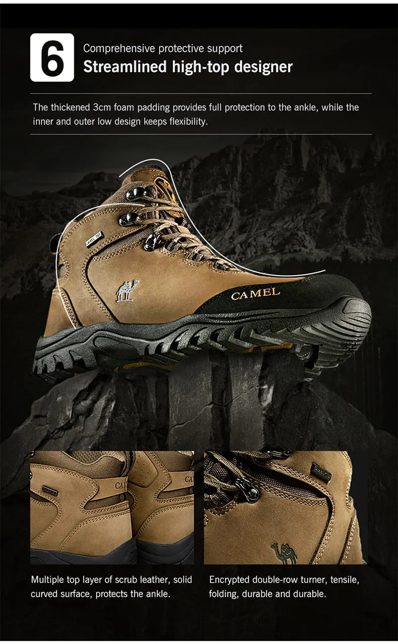 CAMEL Hommes Femmes High Top Chaussures de Randonnée 2019 Durable Imperméable Antidérapant En Plein Air Escalade Trekking Chaussures Militaire Tactique Bottes