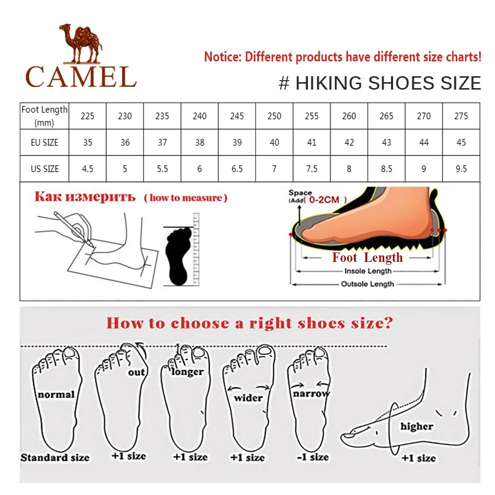 CAMEL Hommes Femmes High Top Chaussures de Randonnée 2019 Durable Imperméable Antidérapant En Plein Air Escalade Trekking Chaussures Militaire Tactique Bottes