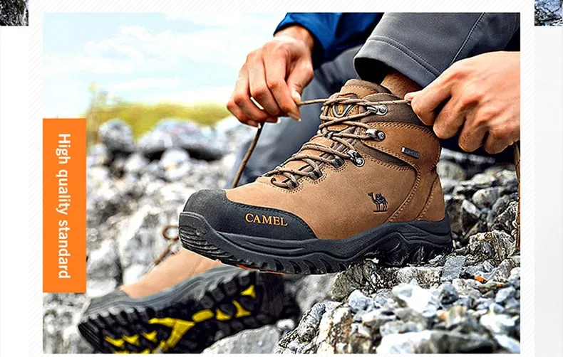 CAMEL Hommes Femmes High Top Chaussures de Randonnée 2019 Durable Imperméable Antidérapant En Plein Air Escalade Trekking Chaussures Militaire Tactique Bottes