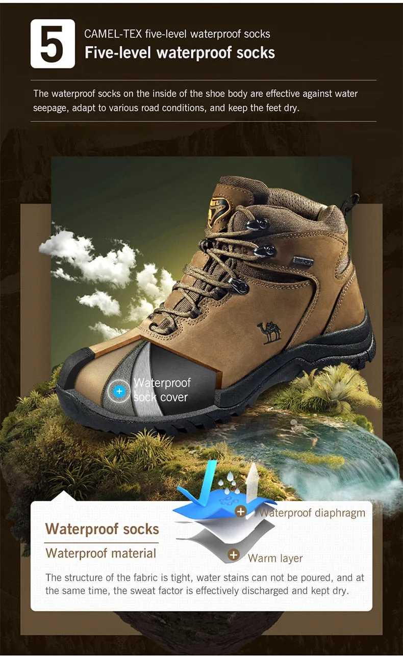 CAMEL Hommes Femmes High Top Chaussures de Randonnée 2019 Durable Imperméable Antidérapant En Plein Air Escalade Trekking Chaussures Militaire Tactique Bottes