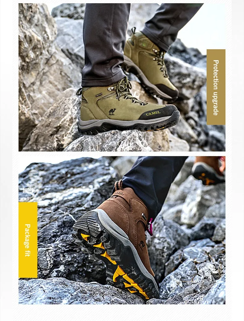 CAMEL Hommes Femmes High Top Chaussures de Randonnée 2019 Durable Imperméable Antidérapant En Plein Air Escalade Trekking Chaussures Militaire Tactique Bottes