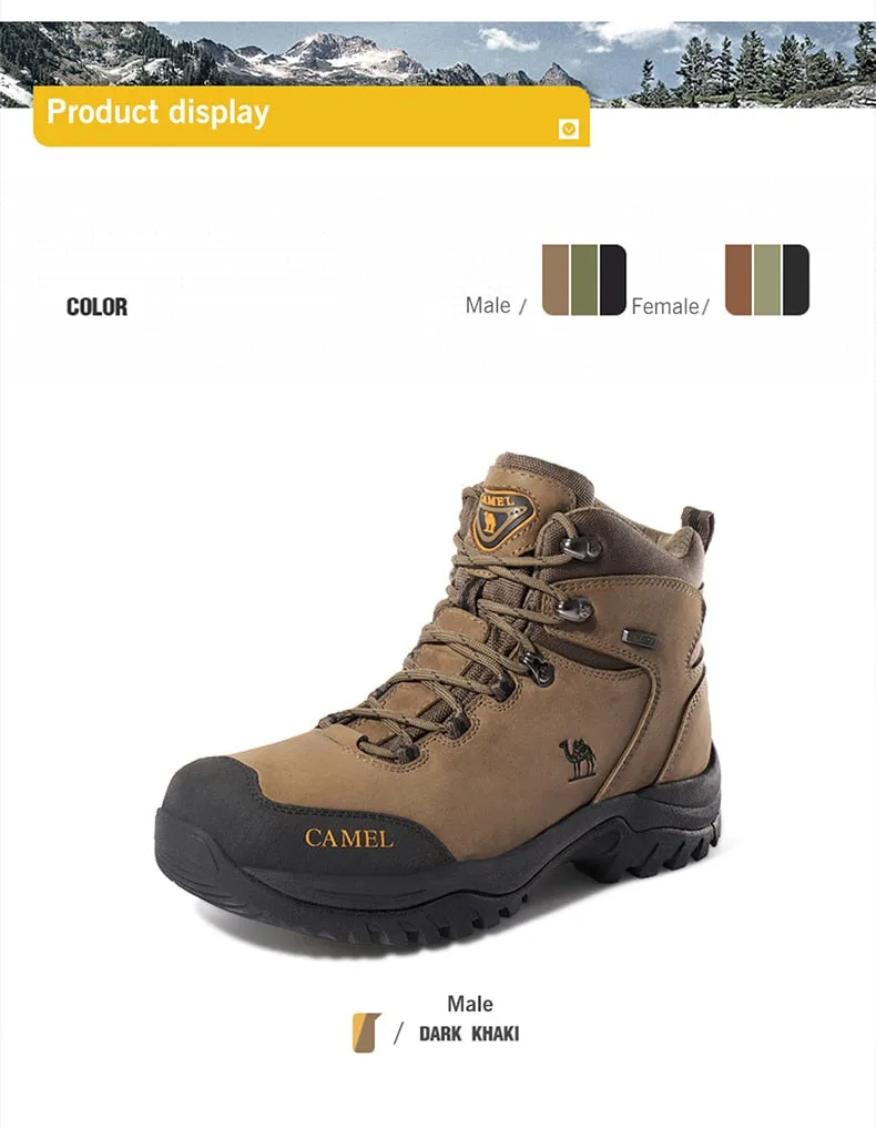 CAMEL Hommes Femmes High Top Chaussures de Randonnée 2019 Durable Imperméable Antidérapant En Plein Air Escalade Trekking Chaussures Militaire Tactique Bottes