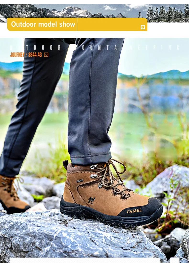 CAMEL Hommes Femmes High Top Chaussures de Randonnée 2019 Durable Imperméable Antidérapant En Plein Air Escalade Trekking Chaussures Militaire Tactique Bottes