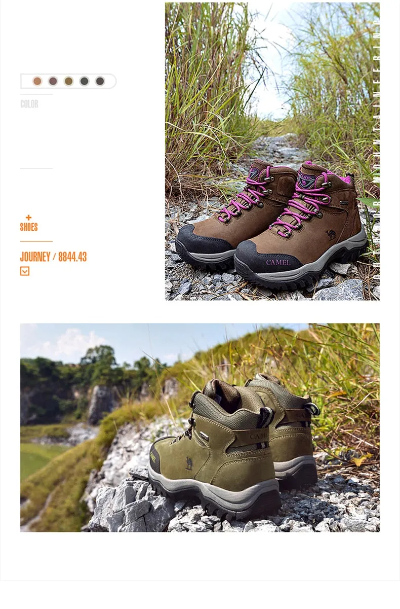 CAMEL Hommes Femmes High Top Chaussures de Randonnée 2019 Durable Imperméable Antidérapant En Plein Air Escalade Trekking Chaussures Militaire Tactique Bottes