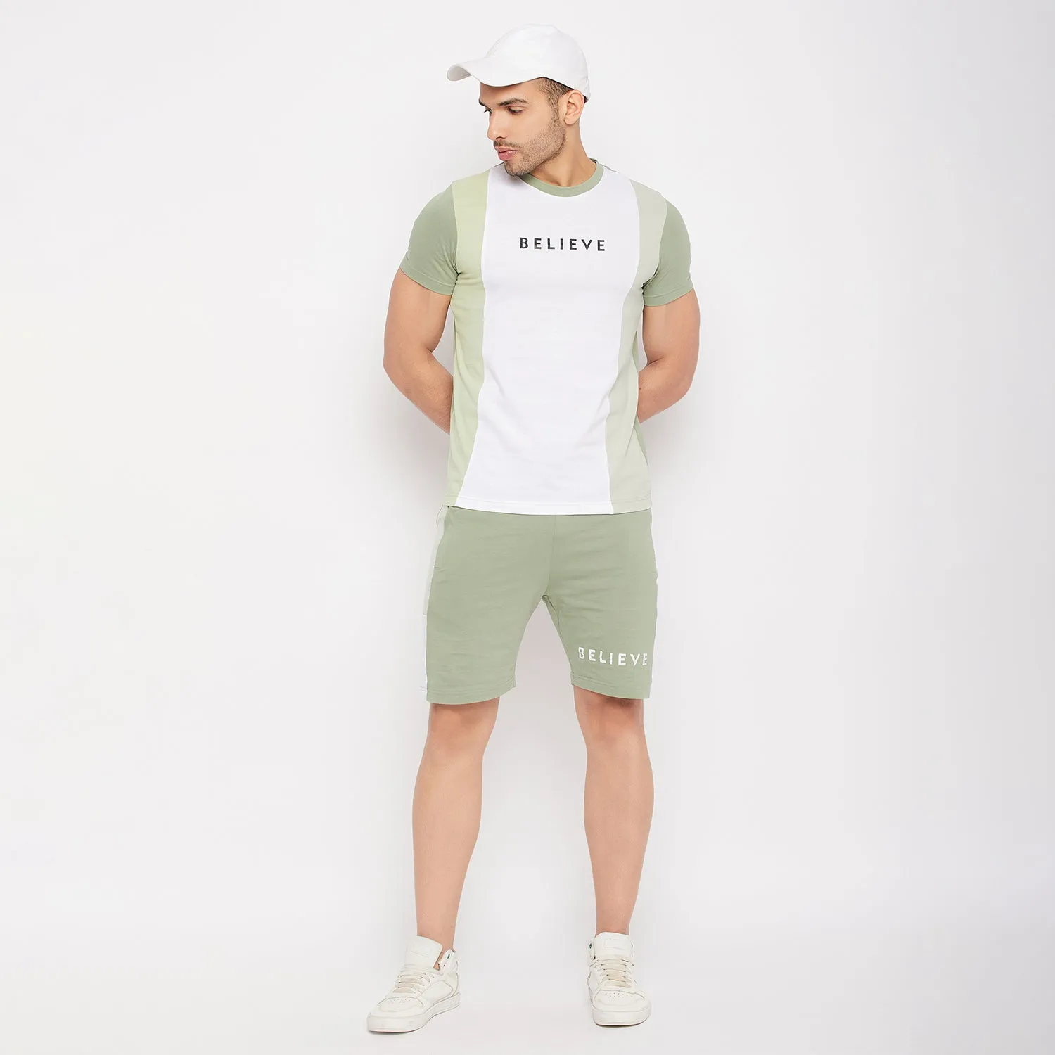 Camla Barcelona Green Cotton Printed  Co-Ord Set