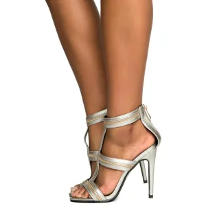 Cape Robbin Alza-85 Silver High Heels Silver