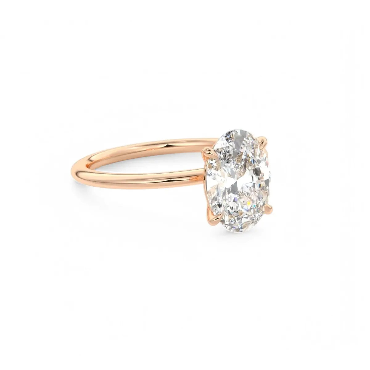 Certified 1.50Ct Oval cut Solitaire Moissanite Engagement Ring in 14k White Gold