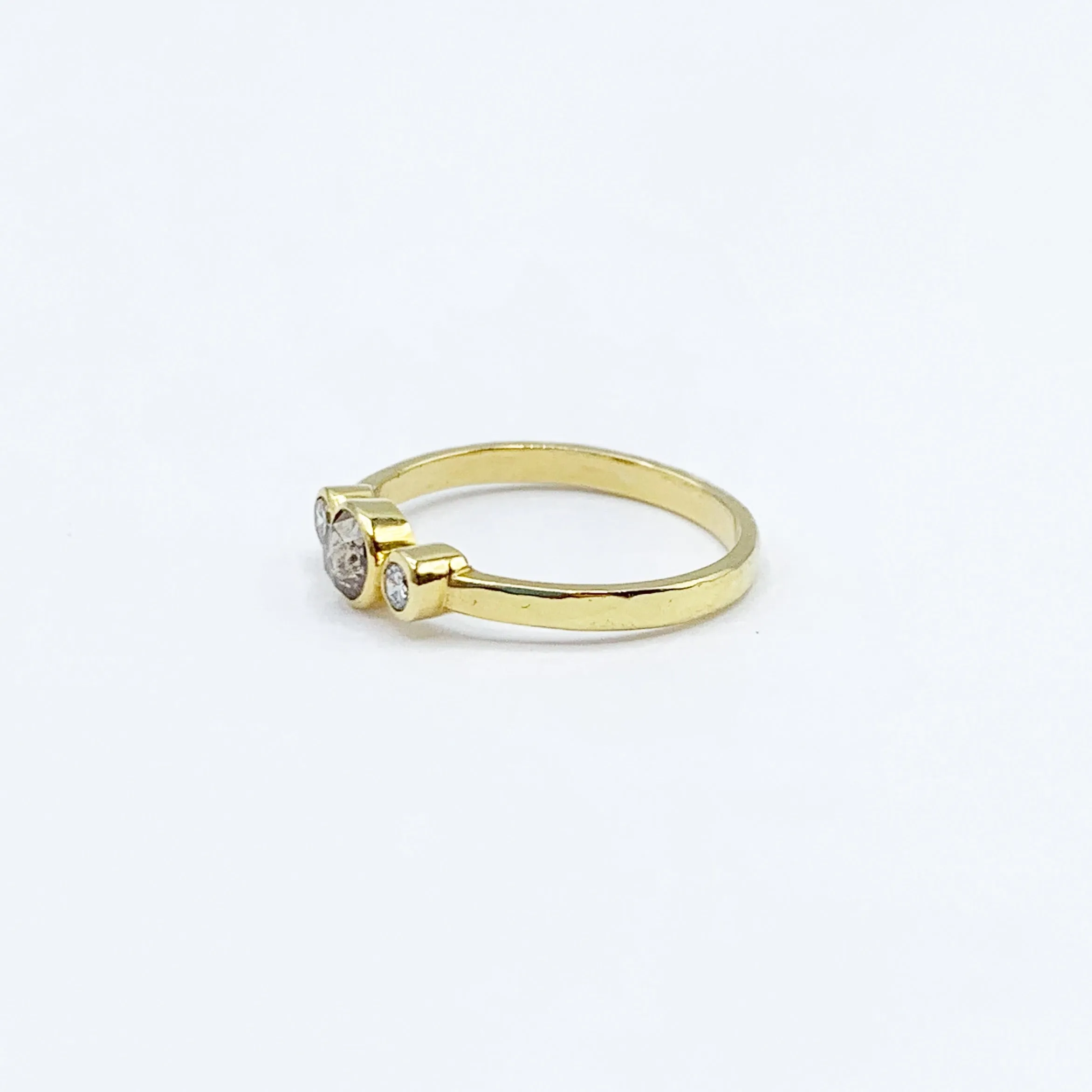 Champagne Diamonds on a Golden Band