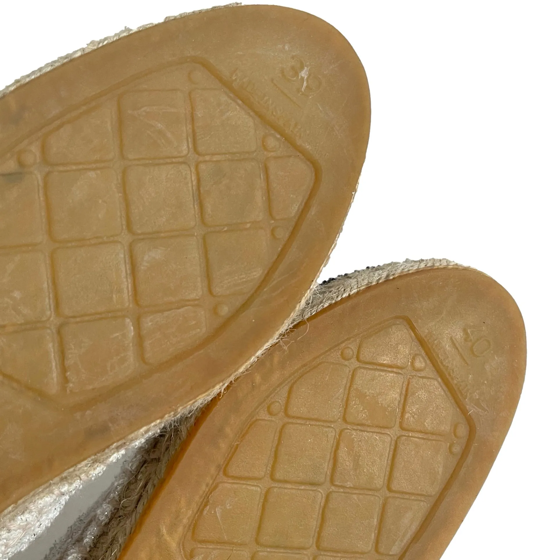 Chanel White Terrycloth Espadrilles
