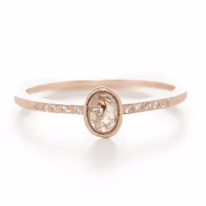 Cheers Opaque Champagne Pave Ring