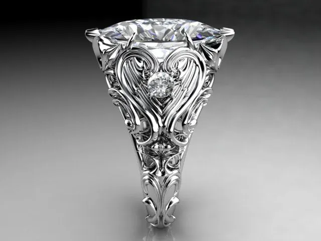 Christopher Michael Designed Marquise Diamond Engagement Ring