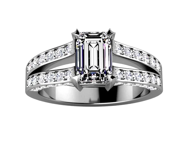Christopher Michael Split Shank Engagement Ring
