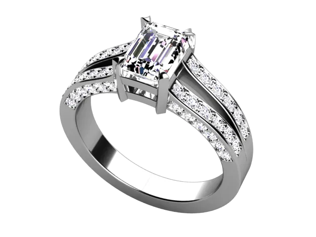 Christopher Michael Split Shank Engagement Ring