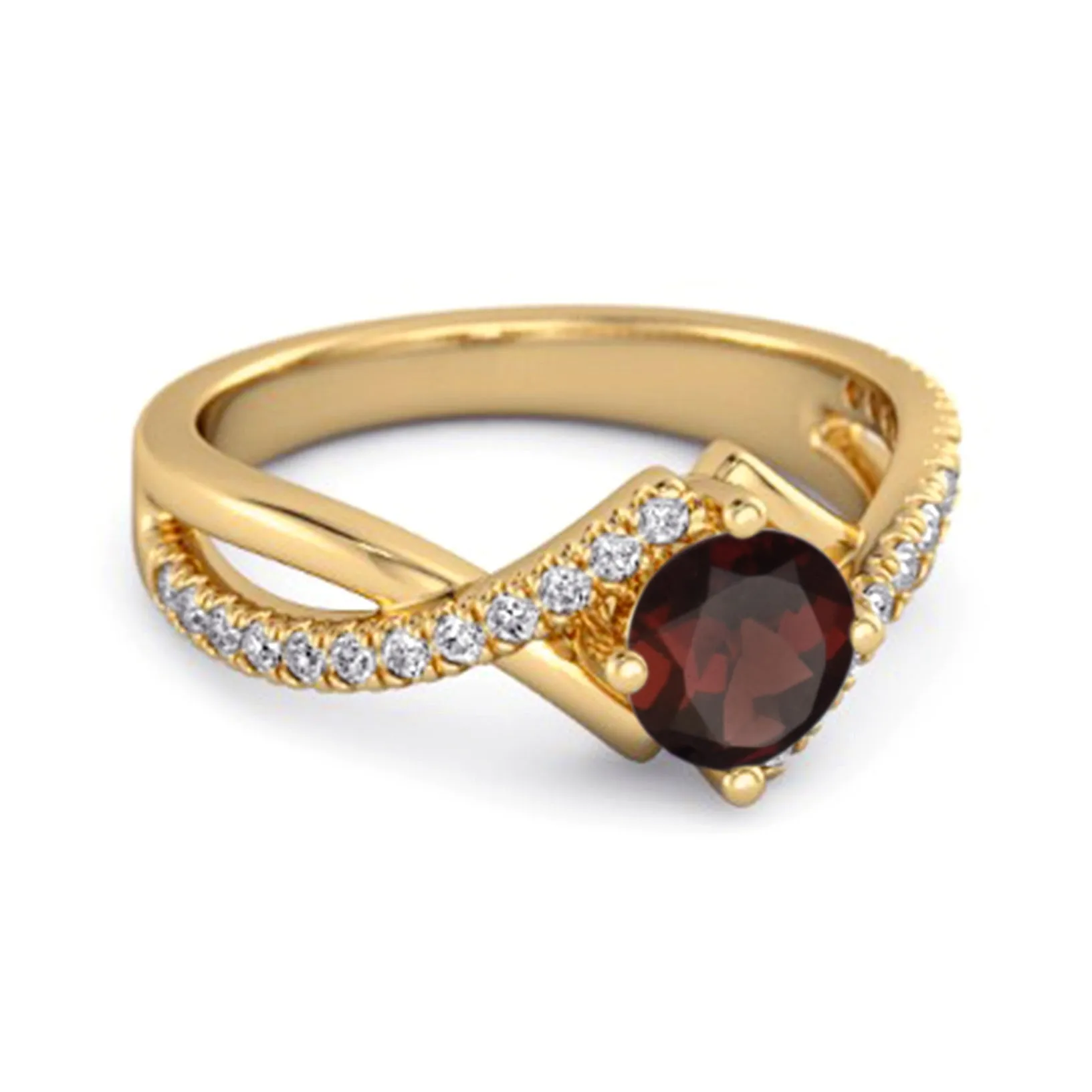 Classic & Elegant 0.25 Ctw Garnet Solitaire Accents Women Ring