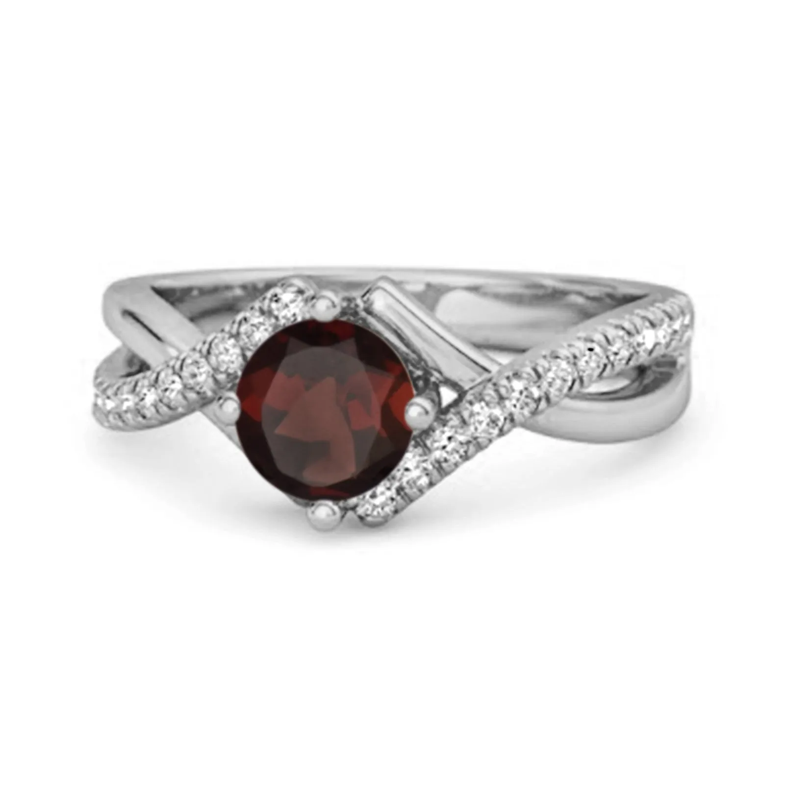 Classic & Elegant 0.25 Ctw Garnet Solitaire Accents Women Ring
