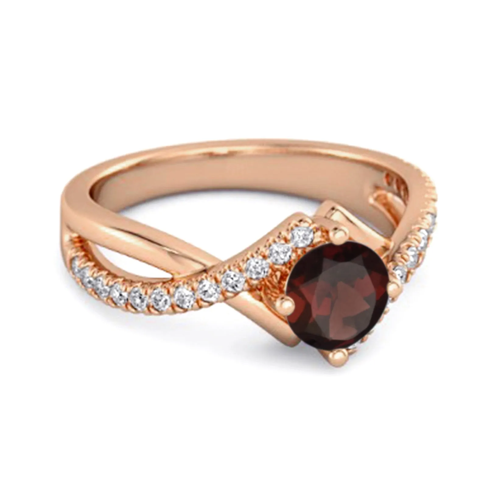 Classic & Elegant 0.25 Ctw Garnet Solitaire Accents Women Ring