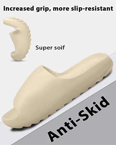 Cloud Slides for Women and Men House Slippers Extremely Comfy Platform Thick Sole Pillow Slides Bathroom ShowerSummer Slippers Beach Platform Slide Sandals Unisex Slippers Non Slip Quick Drying