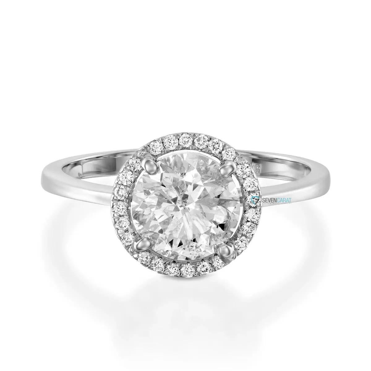 Cluster engagement ring-Diamond Engagement Ring-White Gold Ring-Engagement Ring-Promise ring-Halo diamond engagement ring- Anniversary Gift