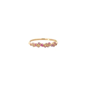 cluster garland ring - pink sapphire