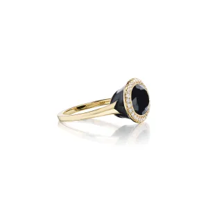 Cocktail Ring in Black Spinel