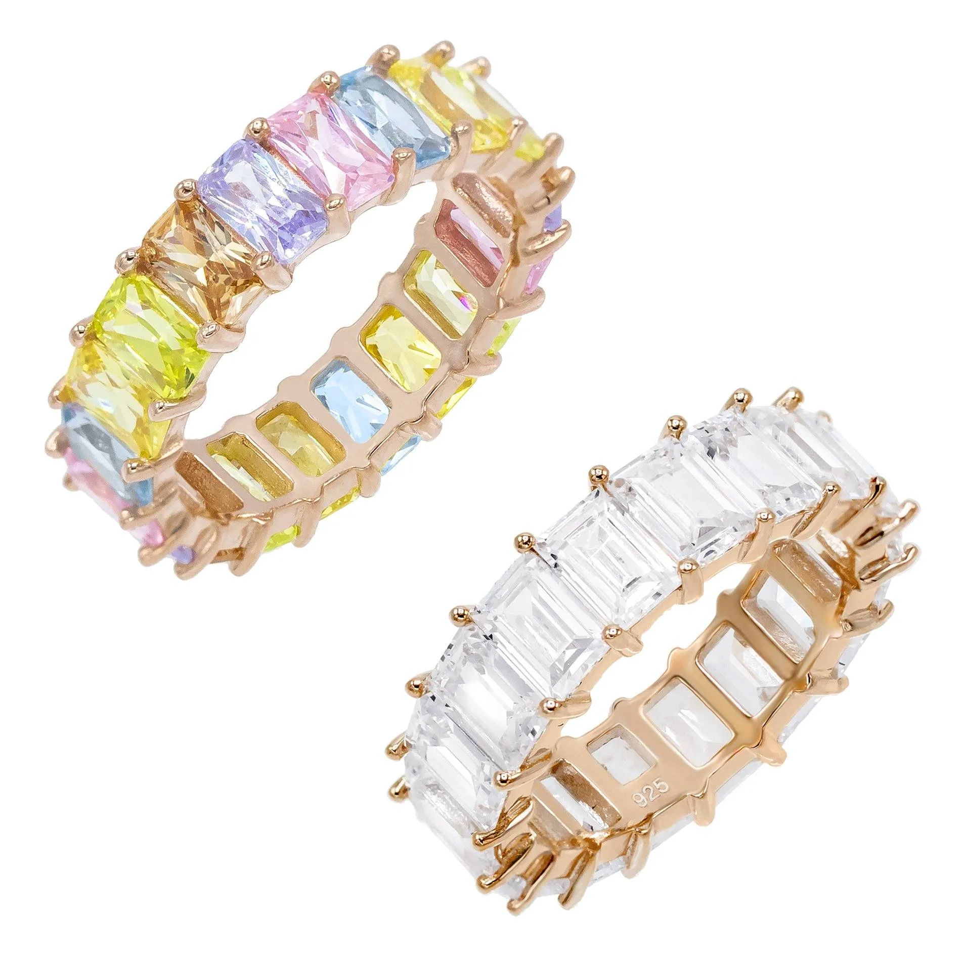 Colored Eternity Band Combo Set