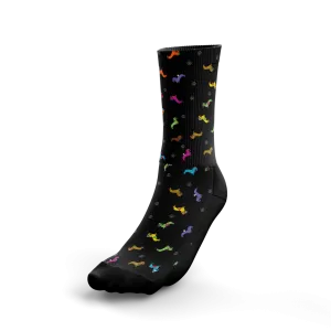 Colorful Dachshund Crew Socks